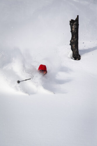 Skiing in the Burns at Silvertip